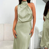 Tyra | Vestido de noite elegante com decote halter