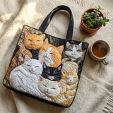 Bolsa de quilt feita à mão - Gatinhos a dormir