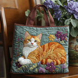 Saco feito à mão - Gato Laranja