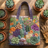 Bolsa artesanal - Jardim de suculentas