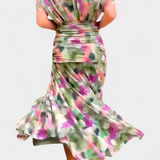 Alondra | Vestido longo colorido com decote em V