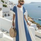 Noemi | Vestido maxi com mangas curtas em duas cores
