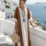 Sara | Vestido maxi com mangas curtas em duas cores