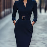 Teresa - Vestido preto com cintura