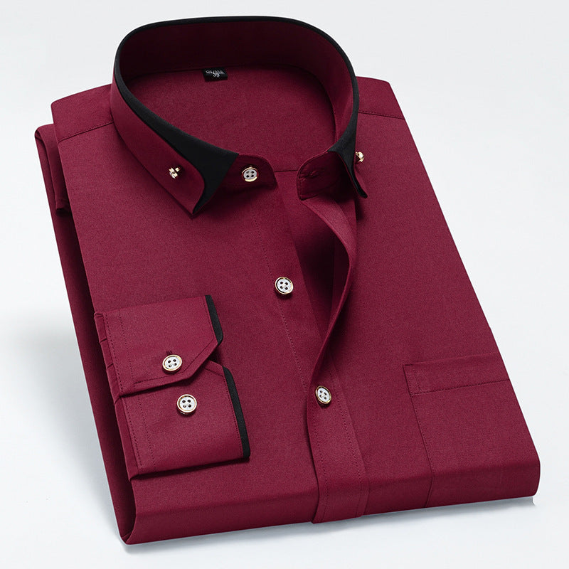 Albert | Camisa clássica de algodão com mangas longas