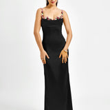 Pixie | Vestido longo de cetim