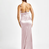 Pixie | Vestido longo de cetim