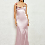 Pixie | Vestido longo de cetim