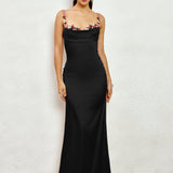 Pixie | Vestido longo de cetim