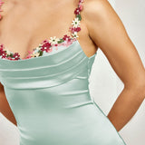 Pixie | Vestido longo de cetim