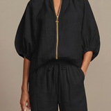 Natalia | Top blusão com zip e calças largas