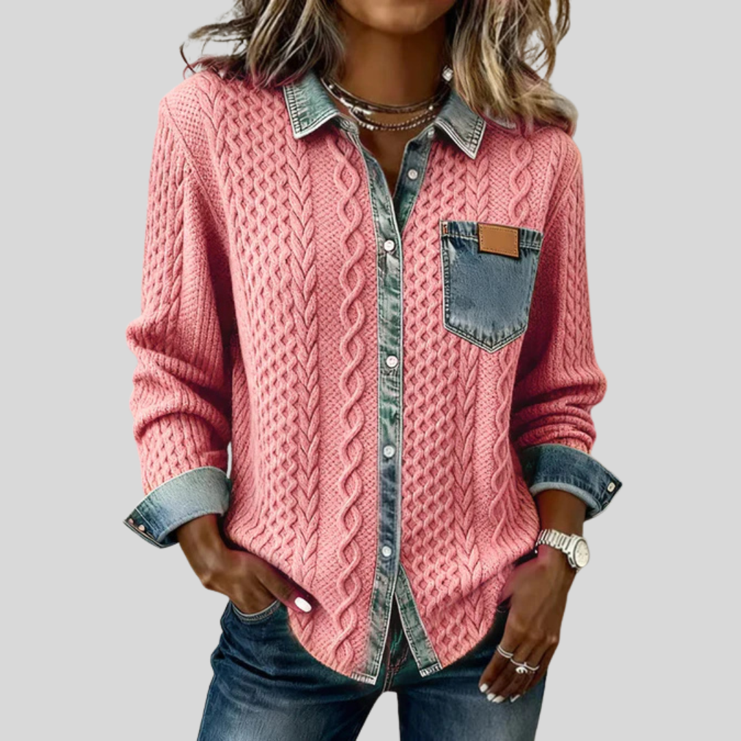 Simão™ | Camisa de Patchwork em Denim