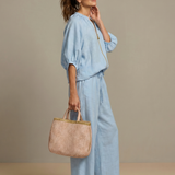 Natalia | Top blusão com zip e calças largas
