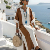 Sara | Vestido maxi com mangas curtas em duas cores