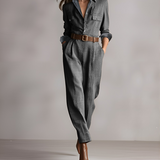 Claris | Vestido maxi xadrez com detalhes