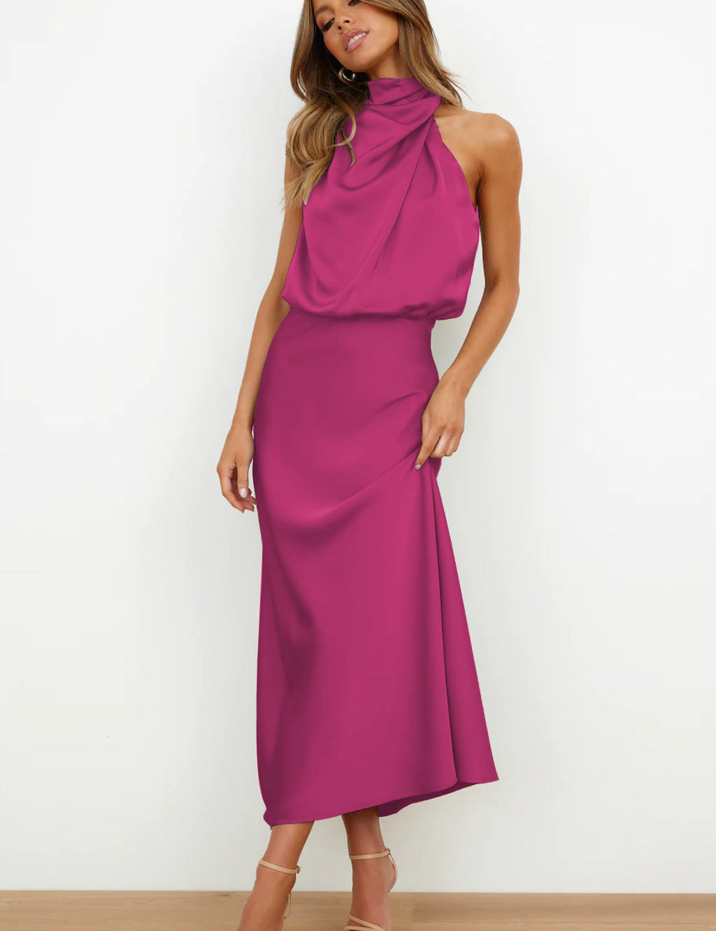 Tyra | Vestido de noite elegante com decote halter