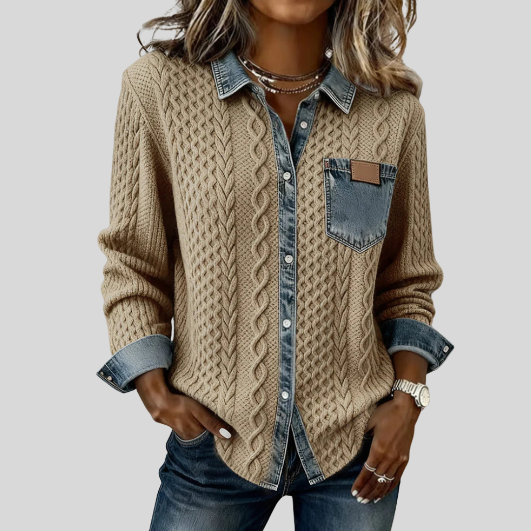 Simão™ | Camisa de Patchwork em Denim