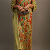 Elina | Conjunto com vestido longo estampado e cardigan adequado