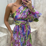 Philippa | Vestido assimétrico de um ombro