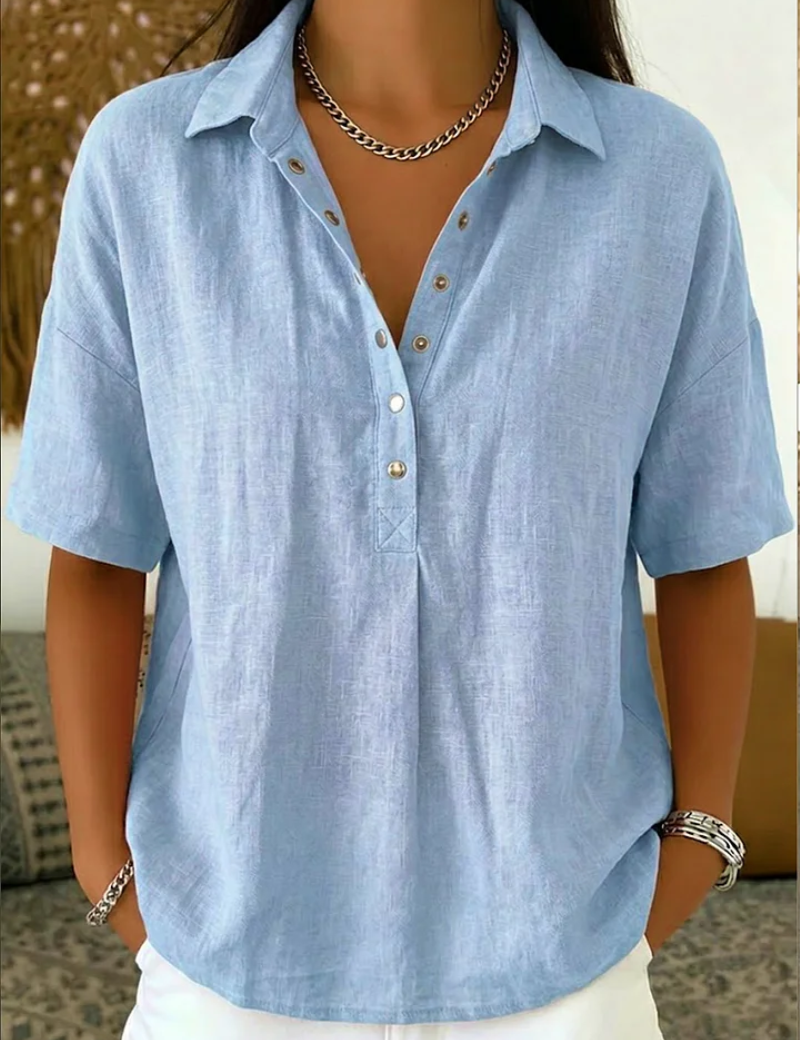 Tessa | Blusa com gola e detalhe com botões