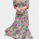 Alondra | Vestido longo colorido com decote em V