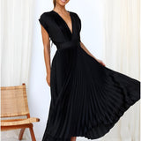 Selina | Vestido sem mangas com pregas e fecho