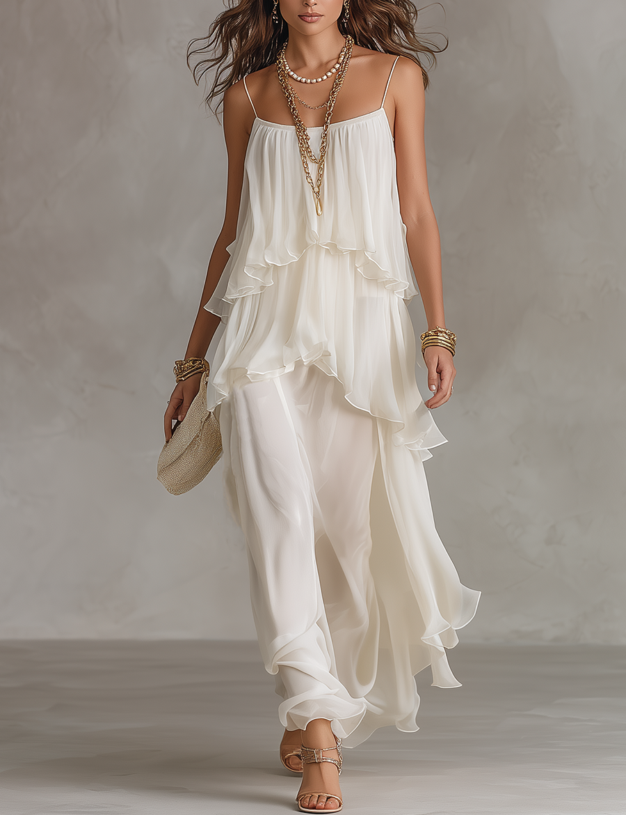Aurelia - Vestido maxi de chiffon