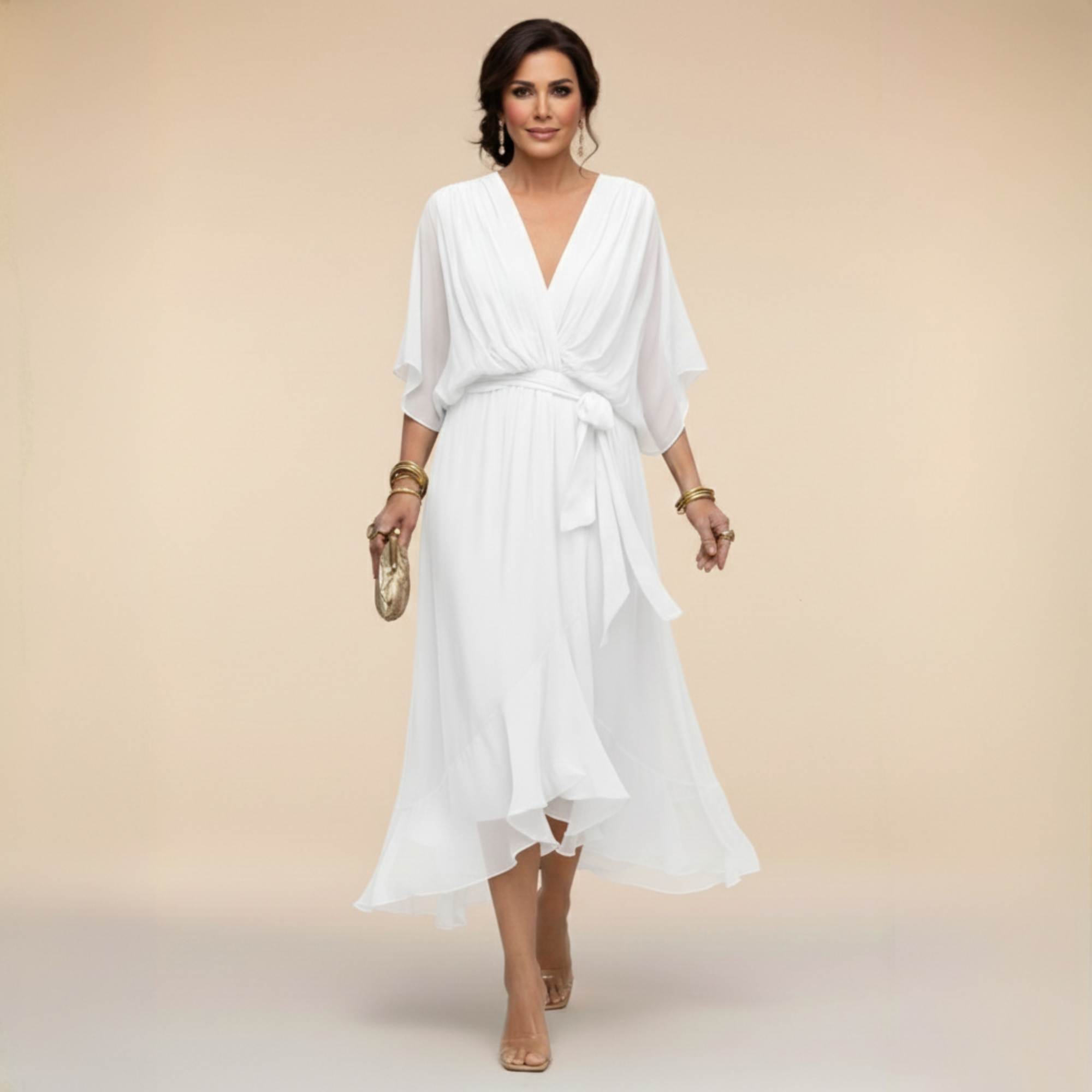 Monka - Vestido de Chiffon