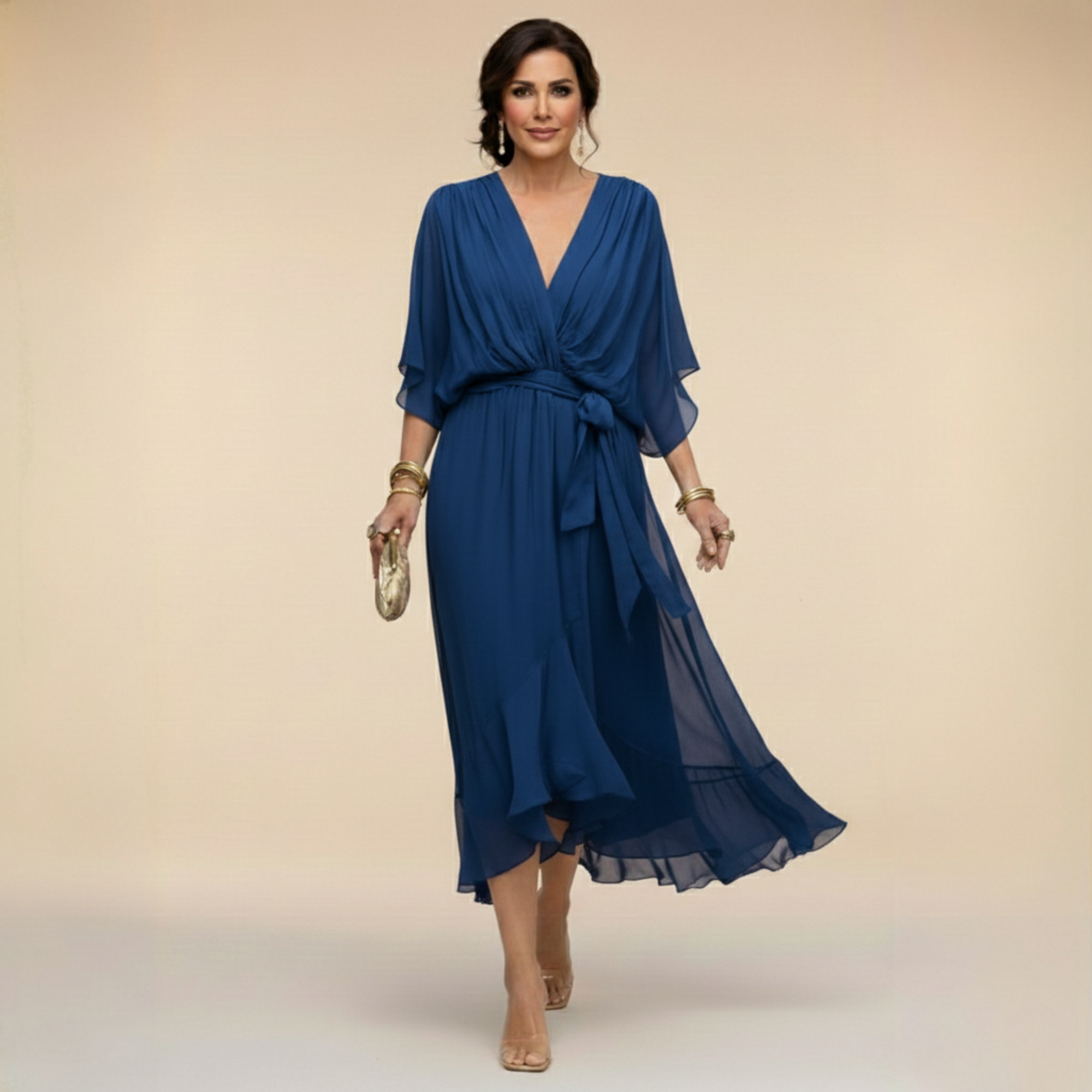 Monka - Vestido de Chiffon