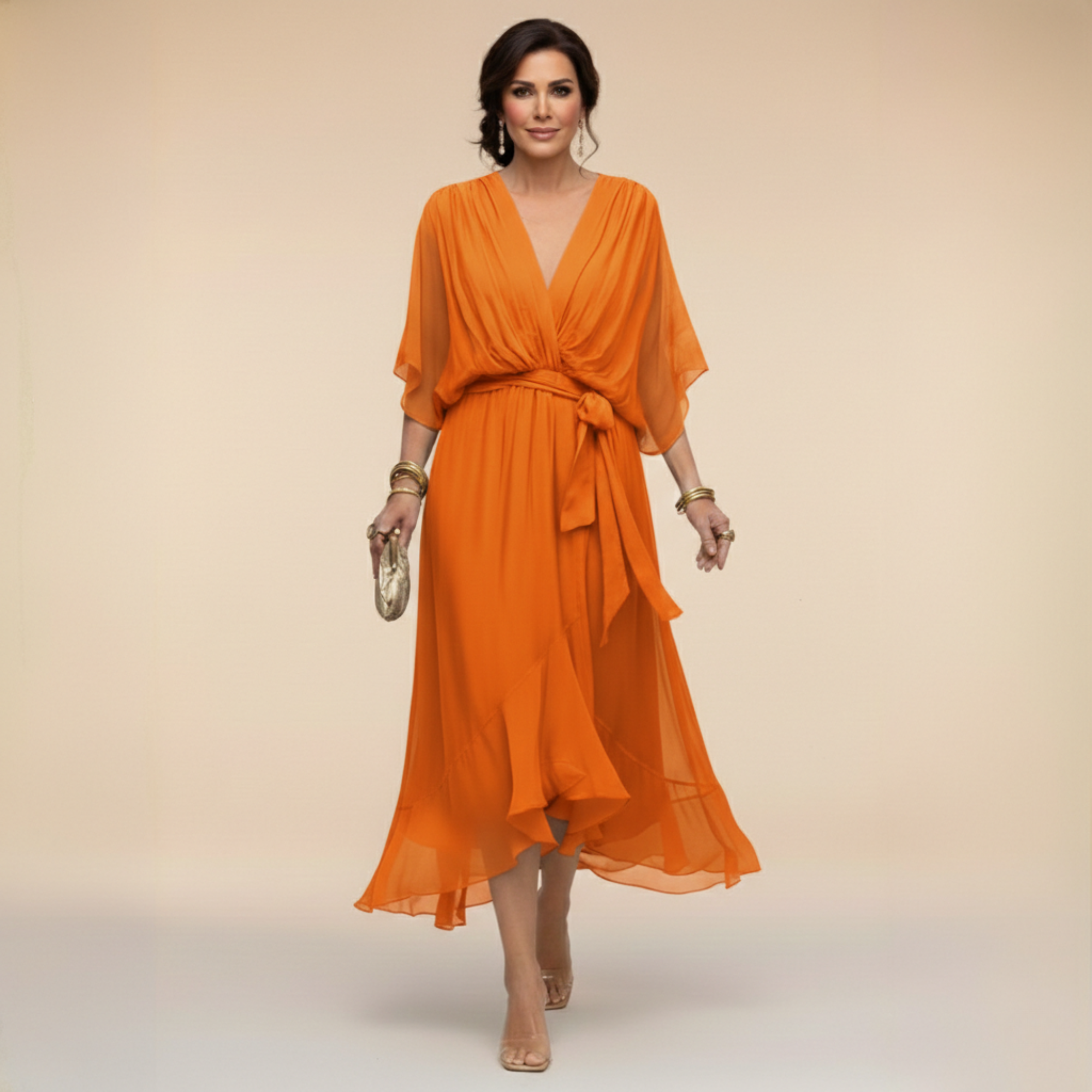 Monka - Vestido de Chiffon