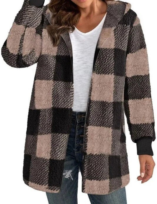 Alberte | Sweatshirt com capuz em xadrez