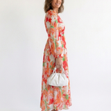 Kamil | Vestido maxi com mangas longas e estampado colorido