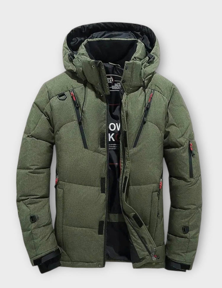Arktis Pro™ | Parka de Inverno Masculina com Design Monocromático