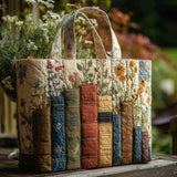 Saco com Costura Quadrada - Livros e Flores