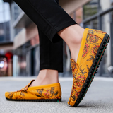 Mocassins de Couro com Design Colorido