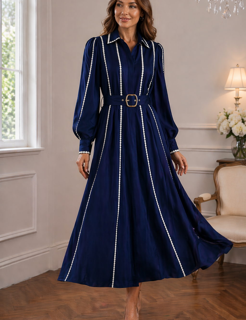 Alexandra - Vestido com cintura elegante