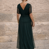 Margarida - Vestido maxi com decote em V