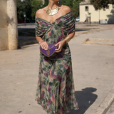 Margarida - Vestido maxi com decote em V