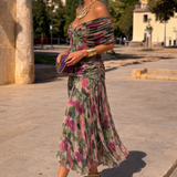 Margarida - Vestido maxi com decote em V