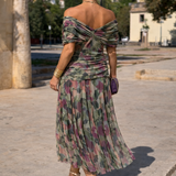 Margarida - Vestido maxi com decote em V