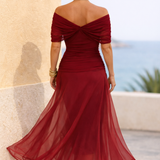 Margarida - Vestido maxi com decote em V