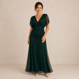 Margarida - Vestido maxi com decote em V