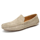 Mocassins de luxo premium em camurça