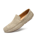 Mocassins de luxo premium em camurça