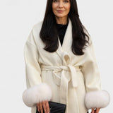 Dagmar™ | Casaco elegante com pele ecológica