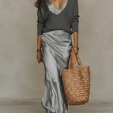 Anais – Elegante vestido midi de cetim
