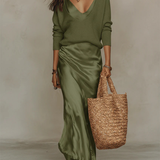 Anais – Elegante vestido midi de cetim