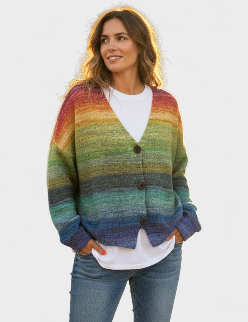 Fran™ | Cardigan vibrante com botões