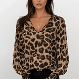 Gry | Camisa com padrão de leopardo