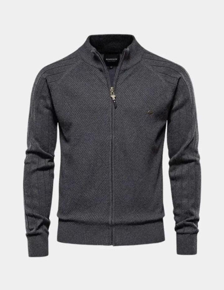 Jacquard™ | Cardigan de malha com fecho